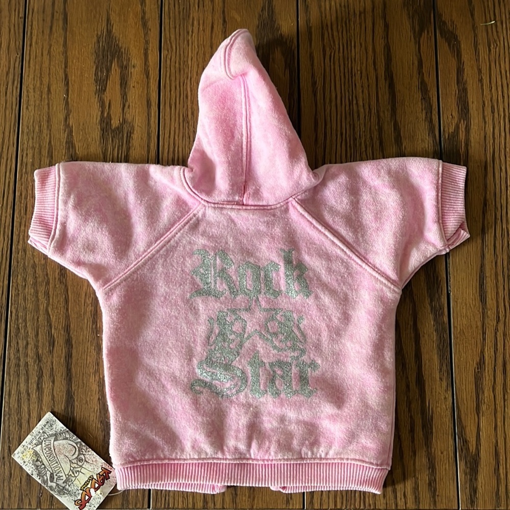 Doggie pink hoodie size Large 🐶💙
